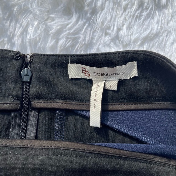 BCBG GENERATIONS BLACK AND BLUE COLOR BLOCK SKIRT SIZE 8 - Picture 3 of 7